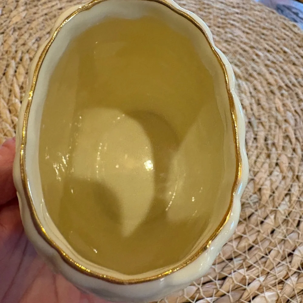 Floral Embossed Ceramic Vase